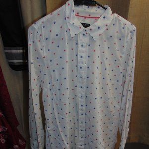 Talbots Petites White Button Shirt Large  ((B3))